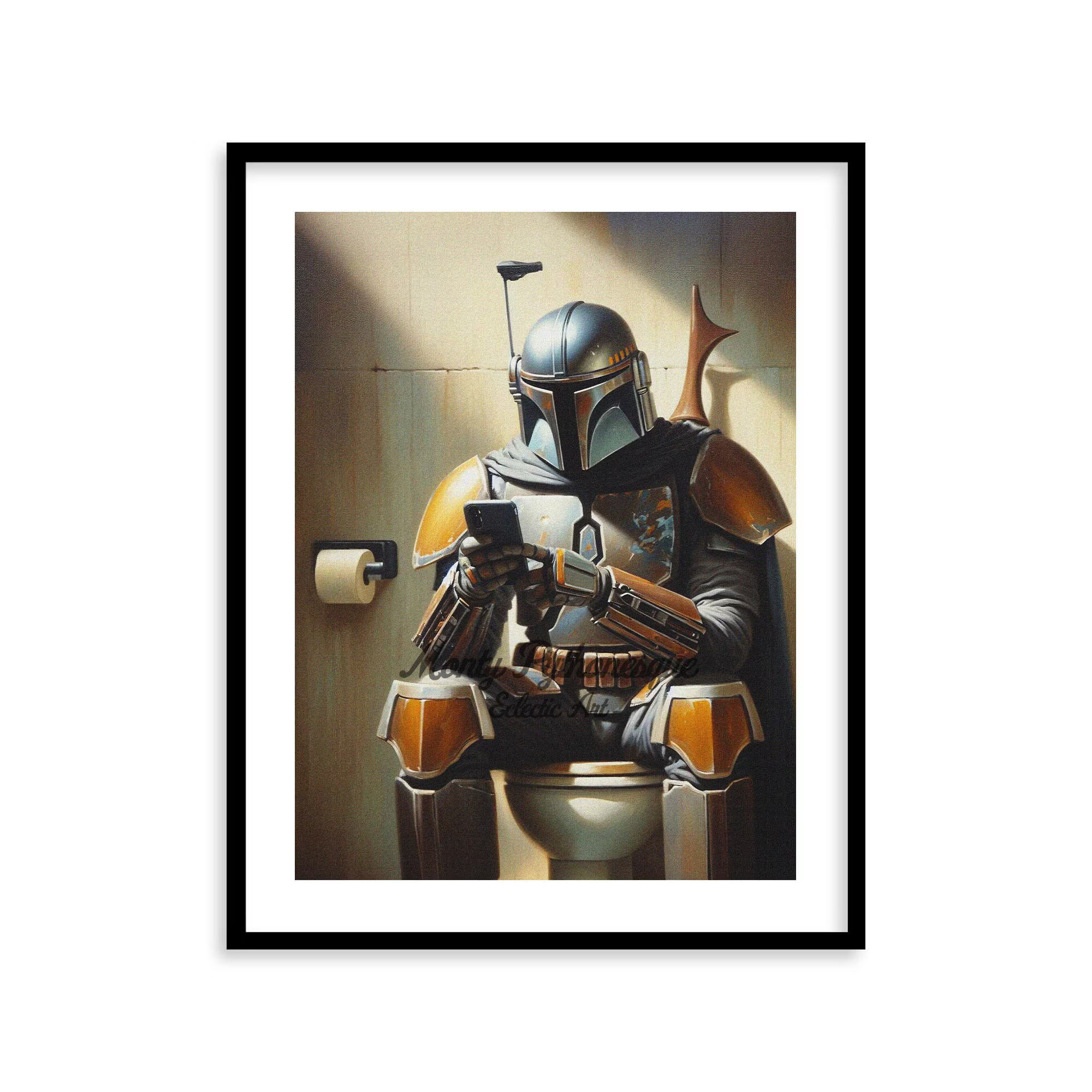 Mandalorian on toilet